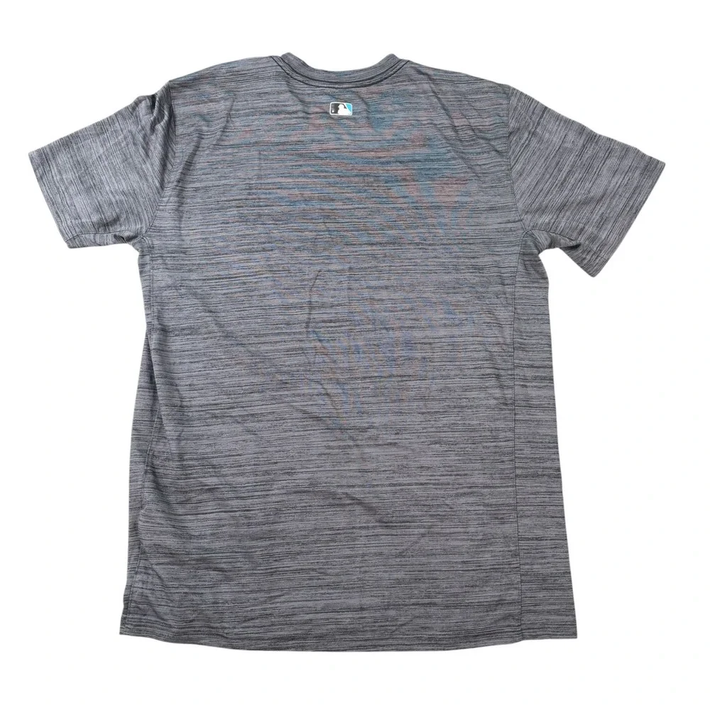 Nike Mens Miami Marlins MLB Dri-Fit Heather Gray Short Sleeve T-Shirt Size M